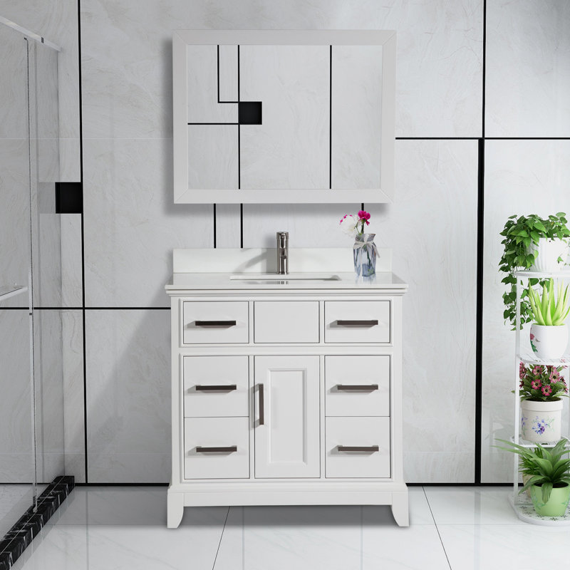 Valor 36" Single Bathroom Vanity with Mirror & Reviews AllModern